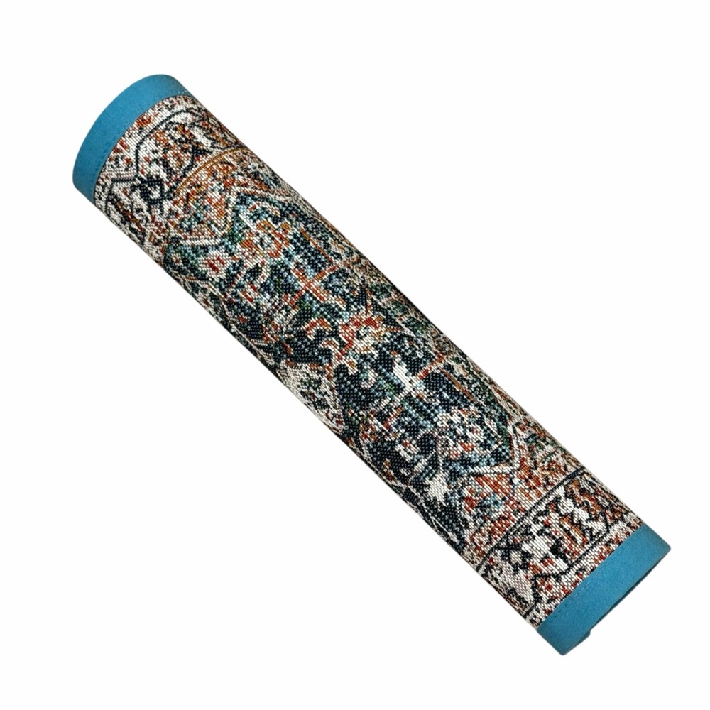 World Rug Gallery Teal Flatweave Rectangular Rug - Picture 8 of 10